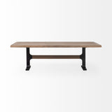 Mercana Araxi Dining Table Brown Wood | Black Metal