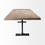 Mercana Araxi Dining Table Brown Wood | Black Metal