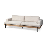 Mercana Colburne Sofa Beige Fabric | Black Metal