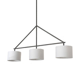 Mercana Nelly Chandelier Black Metal | White Shade