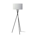 Mercana Ambrose Floor Lamp Black Metal | White Shade