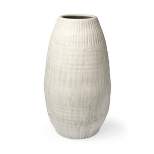 Mercana Reyan Floor Vase White Ceramic | 29H