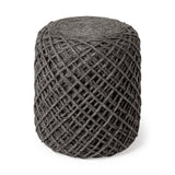 Mercana Allium Pouf Gray Wool & Polyester