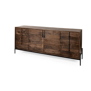 Mercana Glenn Sideboard Brown Wood | Black Metal