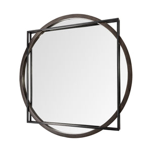 Mercana Norbert Wall Mirror Black Metal | 46"