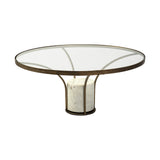 Mercana Jacinta Coffee Table Glass & Marble | Gold Metal