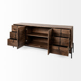 Mercana Glenn Sideboard Brown Wood | Black Metal