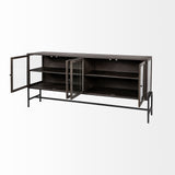 Mercana Arelius Sideboard Black-Brown Wood | Black Metal