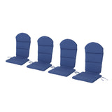 Malibu Outdoor Water-Resistant Adirondack Chair Cushions (Set of 4), Navy Blue