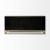 Mercana Genevieve Sideboard Gray Wood | Gold Metal