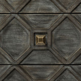 Mercana Genevieve Accent Cabinet Gray Wood | Gold Metal