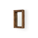 Mercana Gervaise Wall Mirror Brown Wood | 12L x 2W x7H