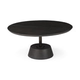 Mercana Maxwell Coffee Table Dark Brown Wood | Black Metal