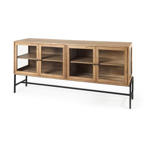 Mercana Arelius Sideboard Light Brown Wood | Black Metal