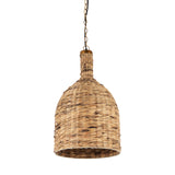 Mercana Campanile Pendant Light Brown Wicker | Cylinder