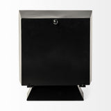 Mercana Ralph Table Clock Black Metal | Square