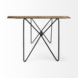 Mercana Papillion Dining Table Blonde Wood | Black Iron