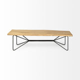 Mercana Papillion Bench Blonde Wood | Black Metal