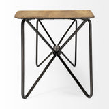 Mercana Papillion Bench Blonde Wood | Black Metal