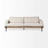 Mercana Colburne Sofa Beige Fabric | Black Metal