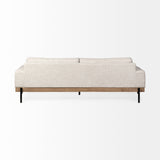 Mercana Colburne Sofa Beige Fabric | Black Metal