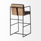 Mercana Stamford Bar/Counter Stool Black Leather | Black Metal | Bar