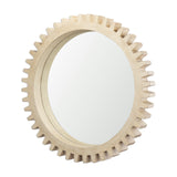 Mercana Cog Wall Mirror Natural Wood | 35"