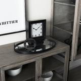 Mercana Ralph Table Clock Black Metal | Square