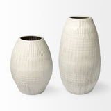 Mercana Reyan Floor Vase White Ceramic | 21H