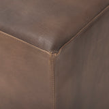 Mercana Minara Ottoman Brown Leather