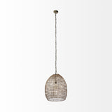 Mercana Aruba Pendant Light Brown Woven Straw