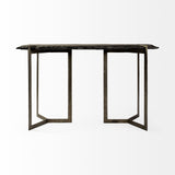 Mercana Shale Console Table Black Slate | Iron