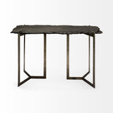 Mercana Shale Console Table Black Slate | Iron