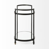 Mercana Eleonore Bar Cart Black Metal | Glass