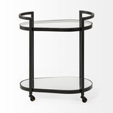 Mercana Eleonore Bar Cart Black Metal | Glass