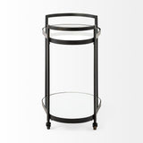 Mercana Eleonore Bar Cart Black Metal | Glass