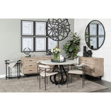 Mercana Laurent Dining Table White Marble | Black Metal