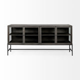 Mercana Arelius Sideboard Black-Brown Wood | Black Metal