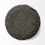 Mercana Allium Pouf Gray Wool & Polyester