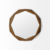 Mercana Aramis Wall Mirror Brown Wood | 32"