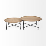 Mercana Helios Coffee Table Brown Wood | Black Metal