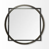 Mercana Norbert Wall Mirror Black Metal | 46"