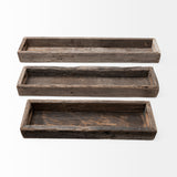 Mercana Vernon Tray Brown Reclaimed Wood | 36L