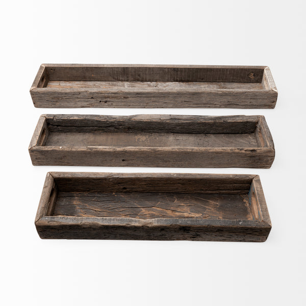 Mercana Vernon Tray Brown Reclaimed Wood