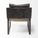 Mercana Hornet Accent Chair Black Leather | Black Metak