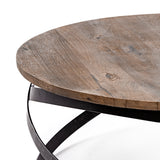 Mercana Triumph Coffee Table Brown Wood | Black Metal