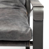 Mercana Hornet Accent Chair Black Leather | Black Metak