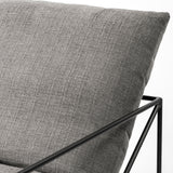 Mercana Leonidas Accent Chair Gray Fabric | Black Metal