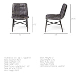 Mercana Horsdal Dining Chair Black Faux Leather | Black Metal