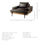 Mercana Colburne Upholstered Chair Brown Leather | Black Metal